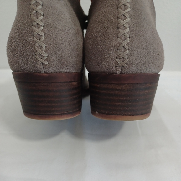 LUCKY BRAND suede ankle boots boots zip-up gray size 7m-(37.1/2) soft leather - Picture 9 of 11